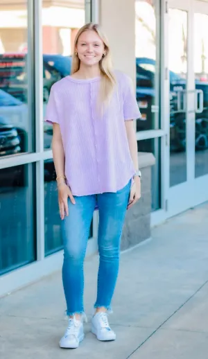 Keep This a Secret Top in Lavender