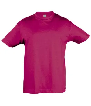 Kids Plain T-Shirt - Fuchsia