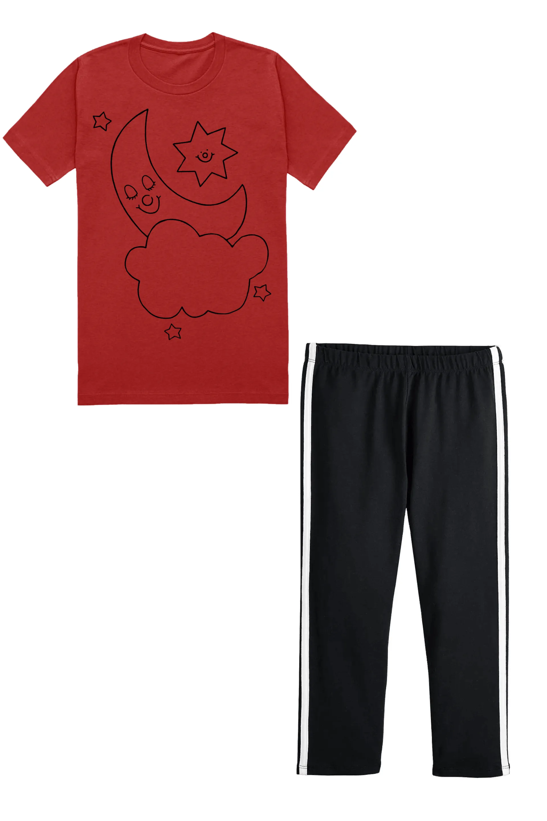 Kids T-Shirt and Trouser (Happy Moon)