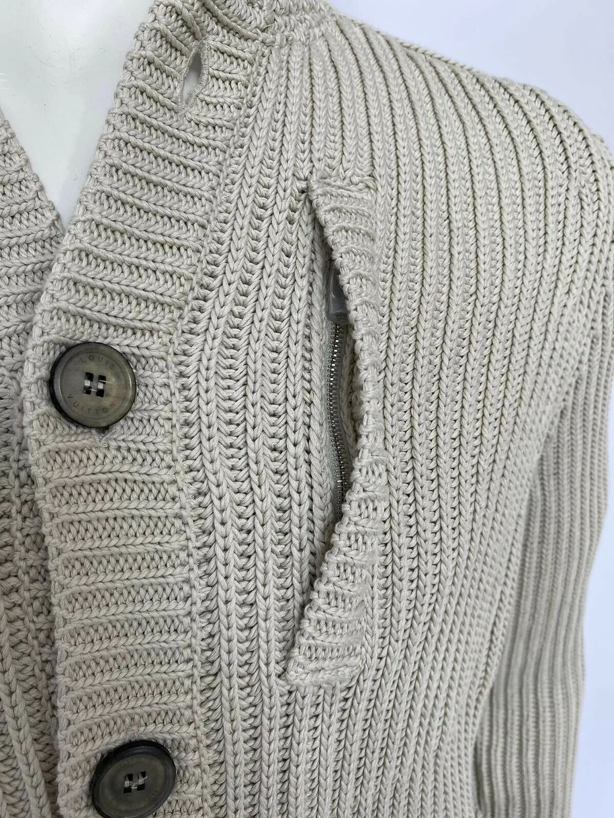 Knit Button Hooded Cargidan