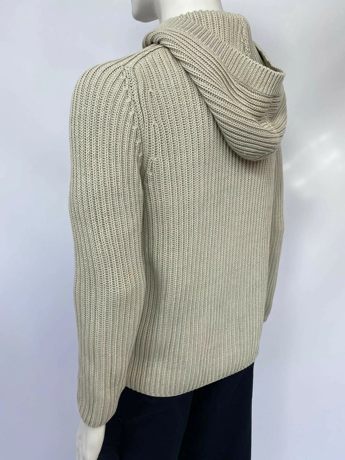 Knit Button Hooded Cargidan