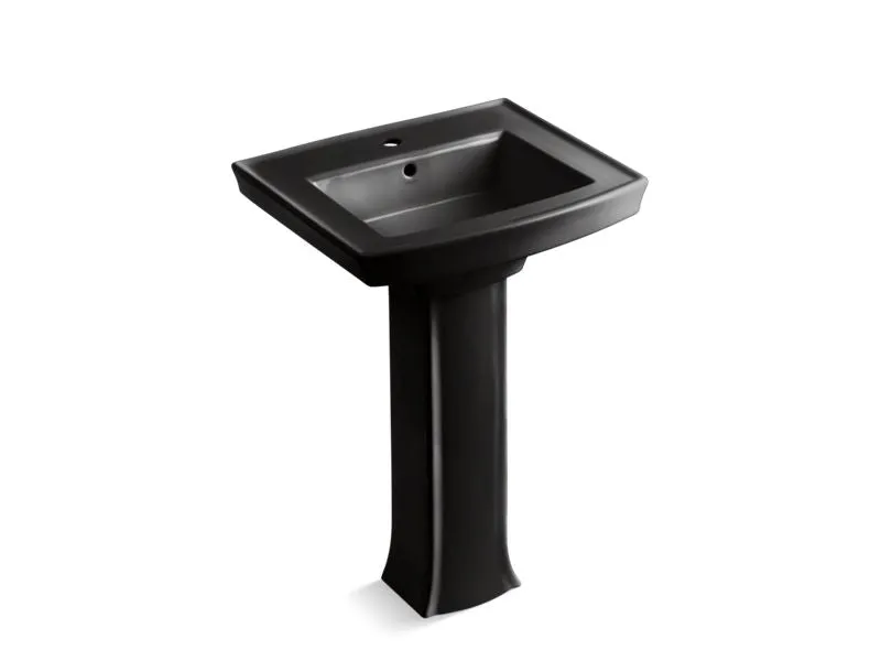 KOHLER K-2359-1 Archer Pedestal bathroom sink with single faucet hole
