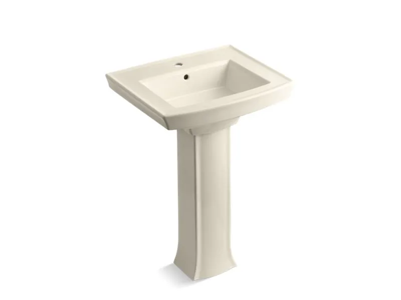 KOHLER K-2359-1 Archer Pedestal bathroom sink with single faucet hole