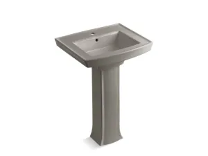 KOHLER K-2359-1 Archer Pedestal bathroom sink with single faucet hole