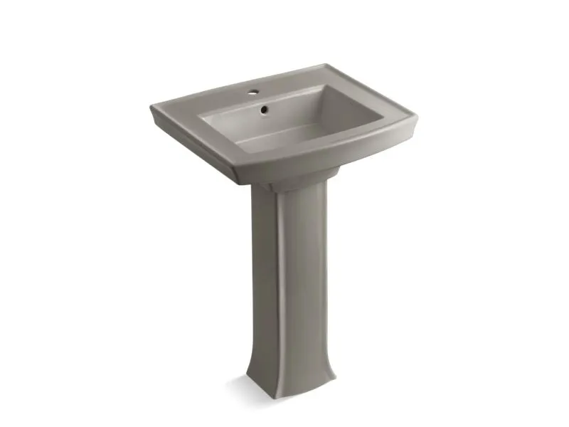 KOHLER K-2359-1 Archer Pedestal bathroom sink with single faucet hole