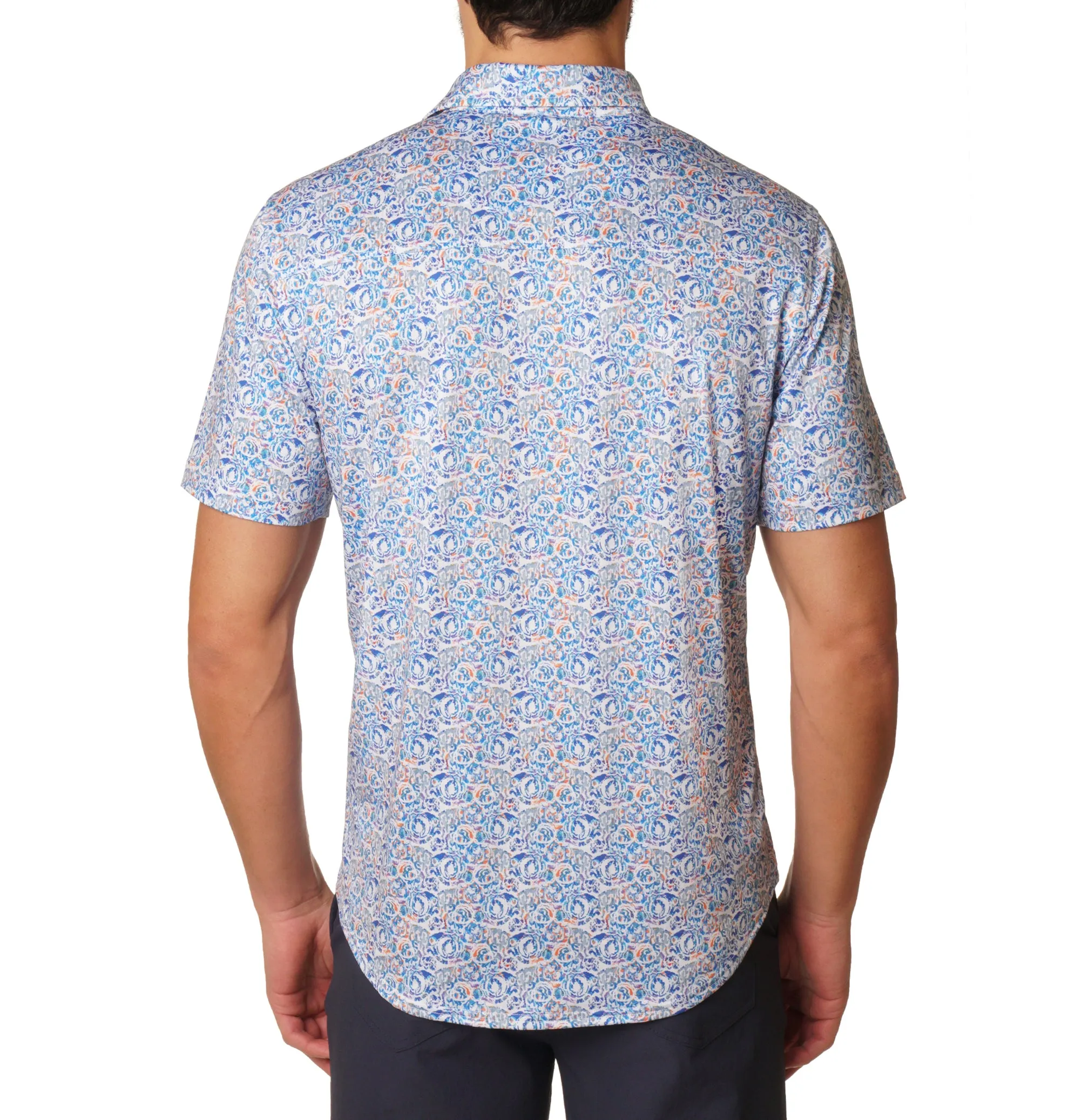 KOTOR SHORT SLEEVE BUTTON DOWN KNIT SHIRT