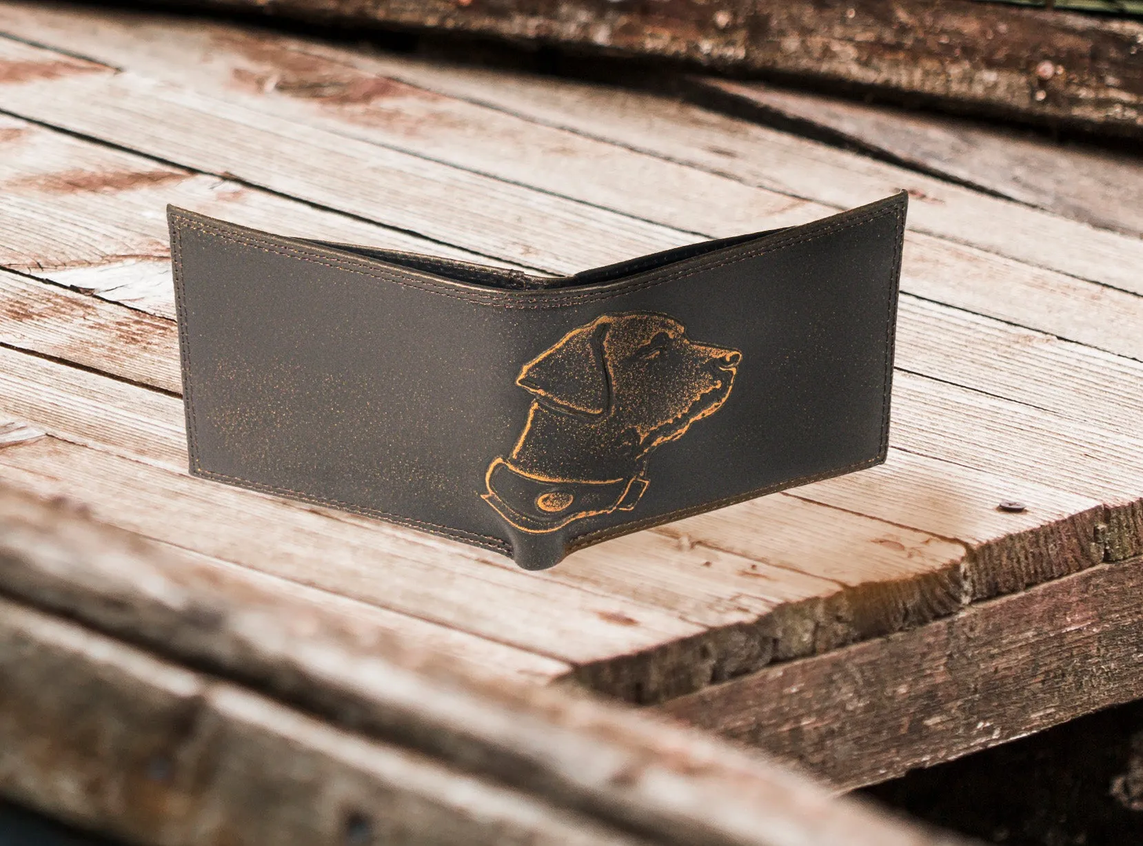 Lab Burnished Leather Bifold Wallet