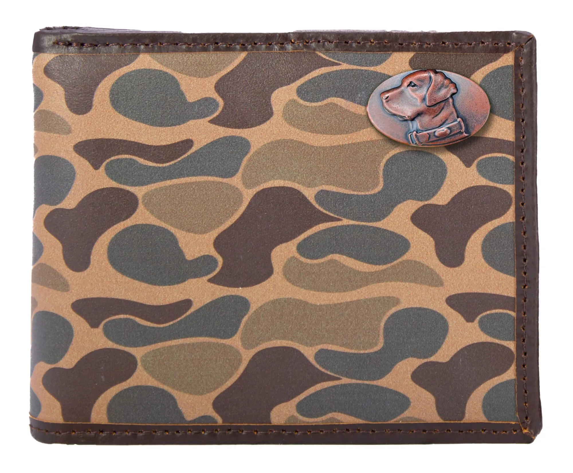 Lab Men's Bifold Old School Camo Leather Wallet.