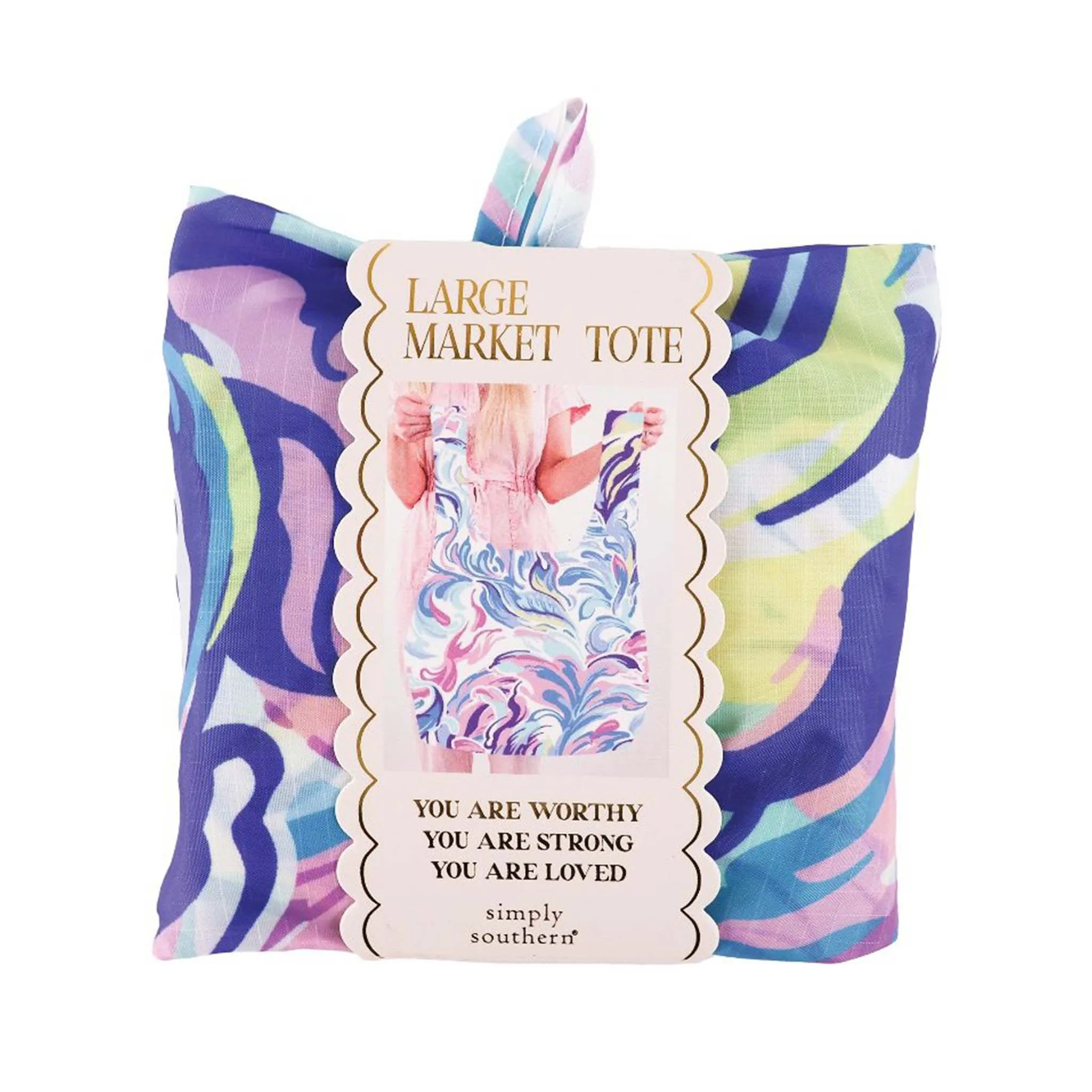 Large Simply Market Tote In Watercolor