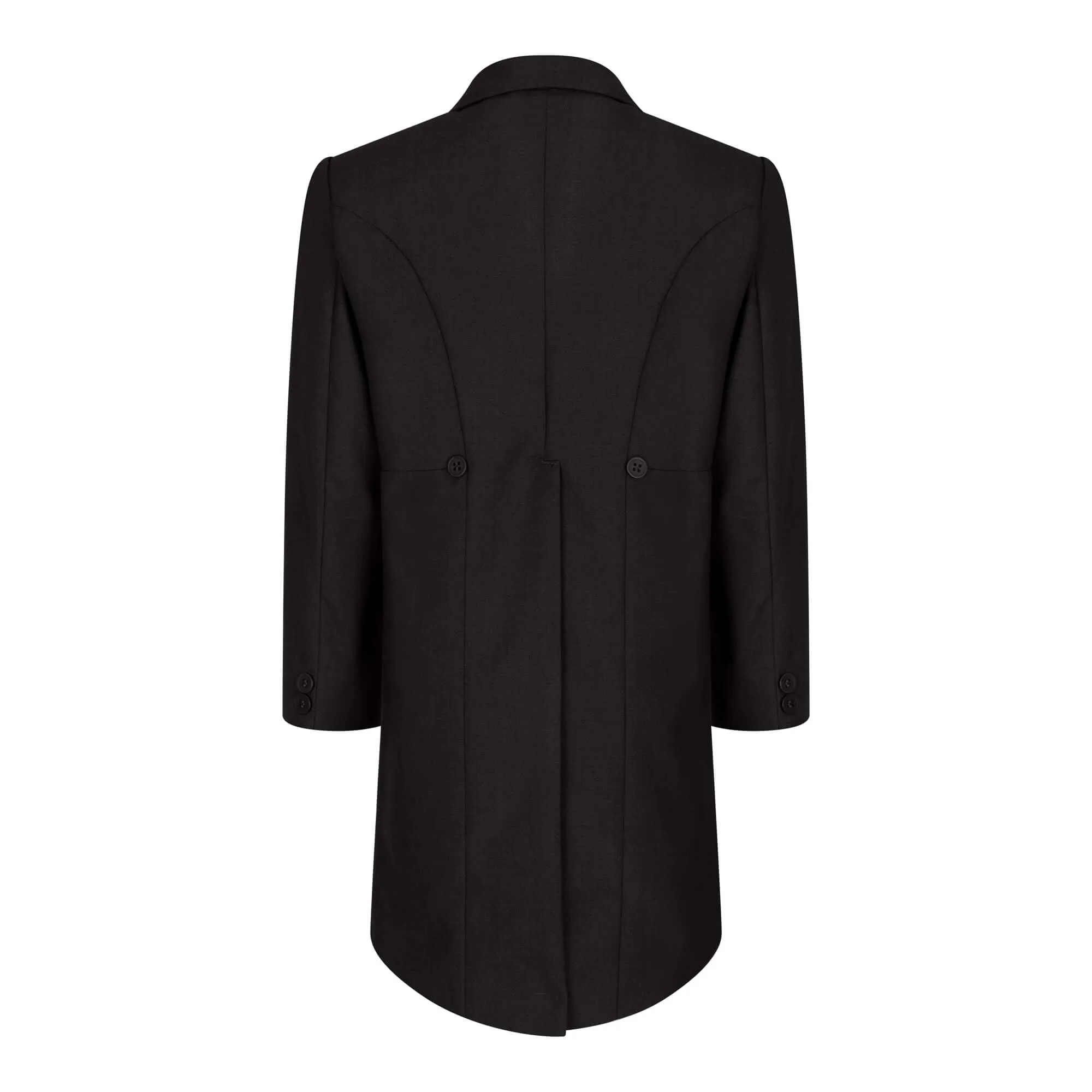 Leo - Black 5 Piece Tail Coat Suit