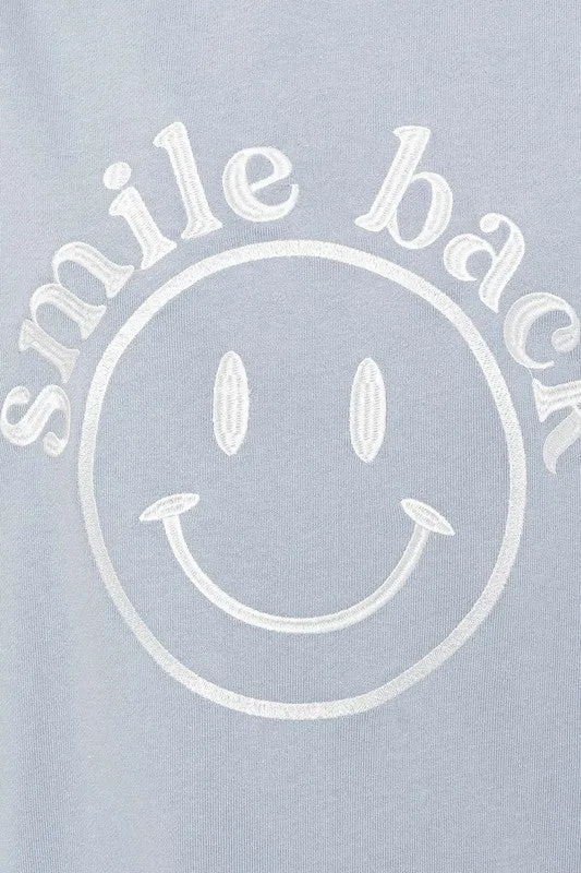 Letter Embroidery Oversized Sweatshirt