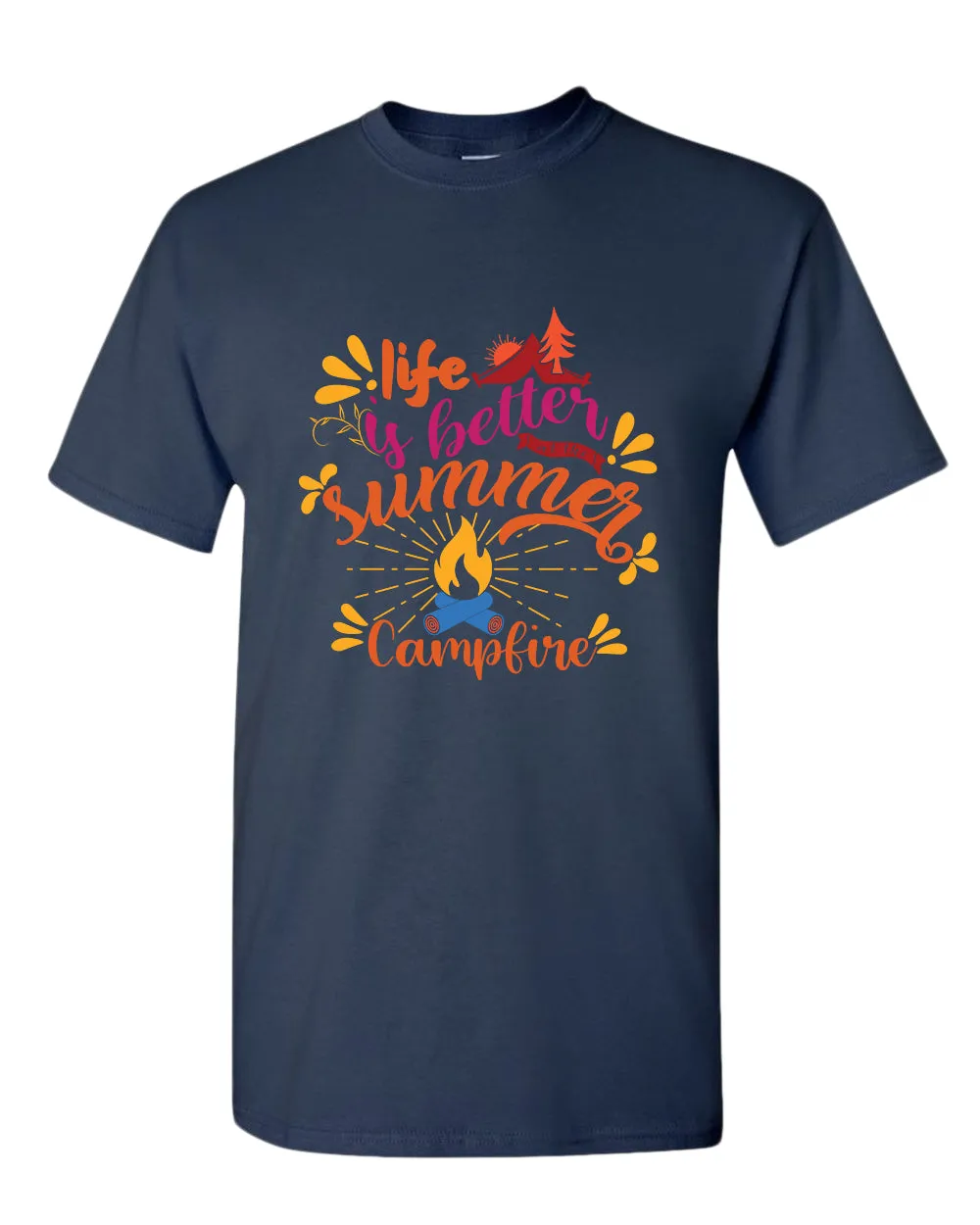 Life is better campfire t-shirt, summer t-shirt, beach party t-shirt