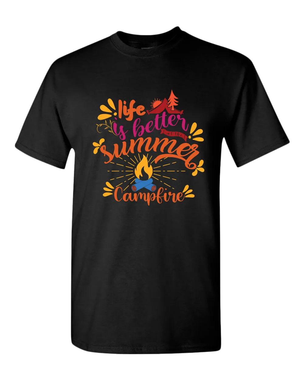 Life is better campfire t-shirt, summer t-shirt, beach party t-shirt