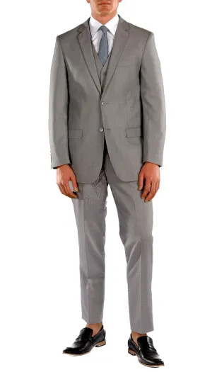 Light Grey Slim Fit Suit - 3PC - JAX