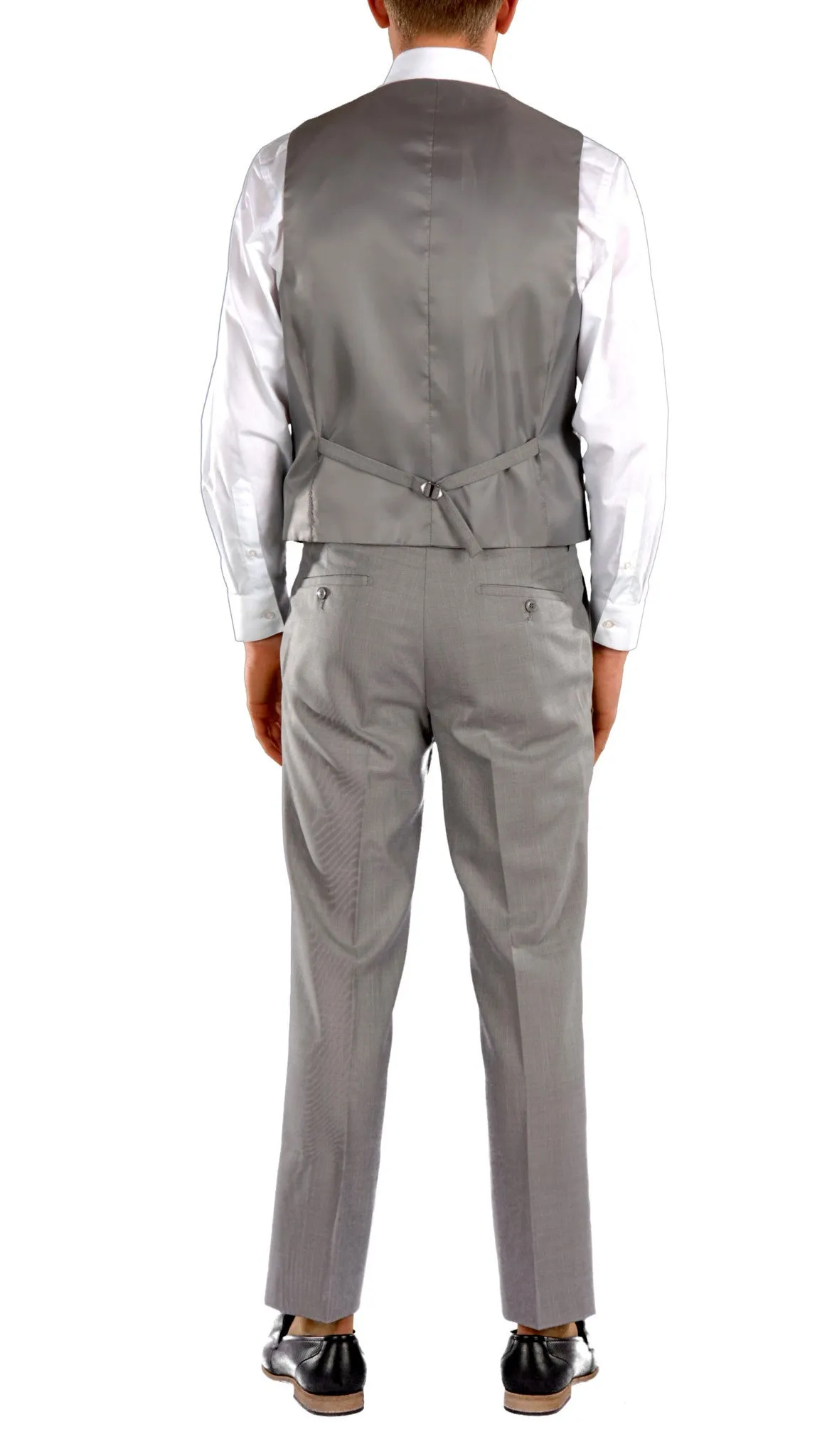 Light Grey Slim Fit Suit - 3PC - JAX