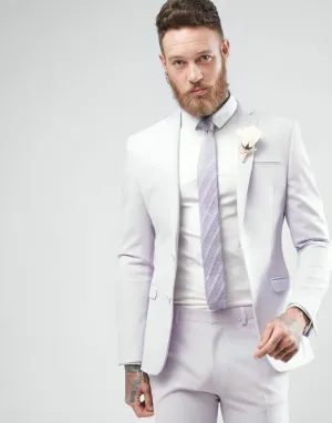 Light Lavender Purple Two-Piece Men's Suit for Weddings, Groom & Groomsmen Attire