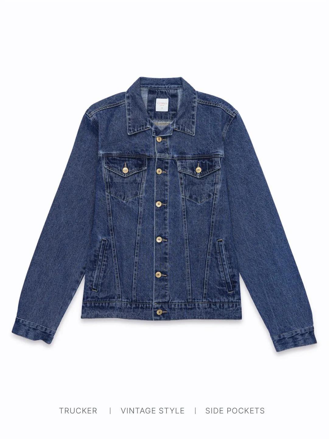 Light Navy Denim Trucker Jacket
