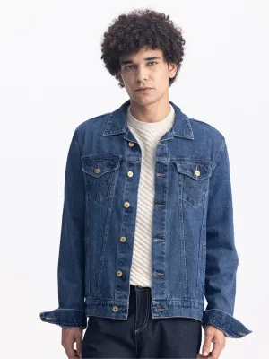 Light Navy Denim Trucker Jacket