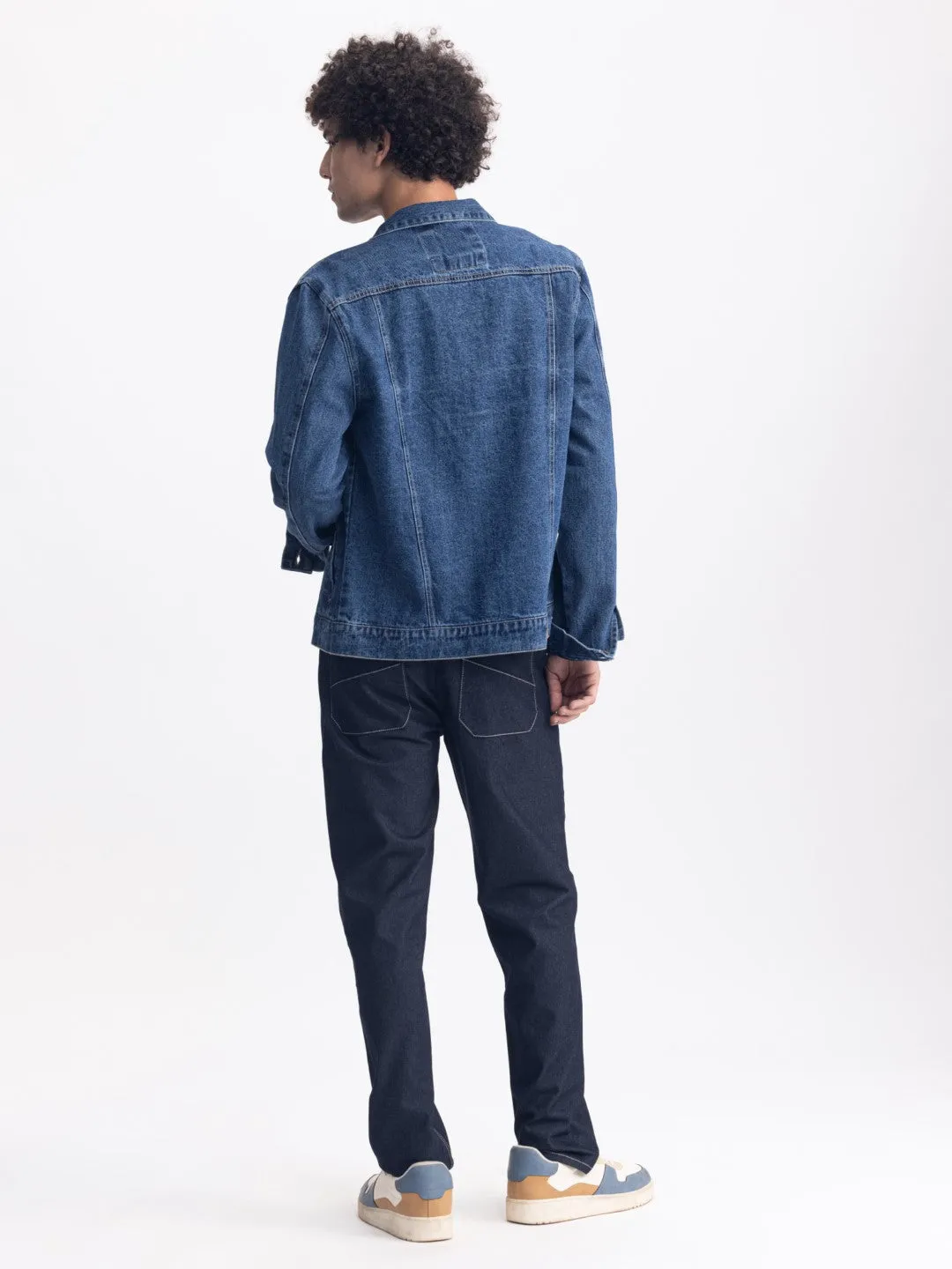 Light Navy Denim Trucker Jacket