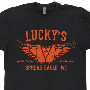 Lucky's Custom Motorcycle T Shirt Vintage Offensive Biker Shirt