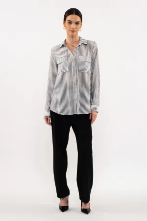 Macey Button Up Shirt Blouse