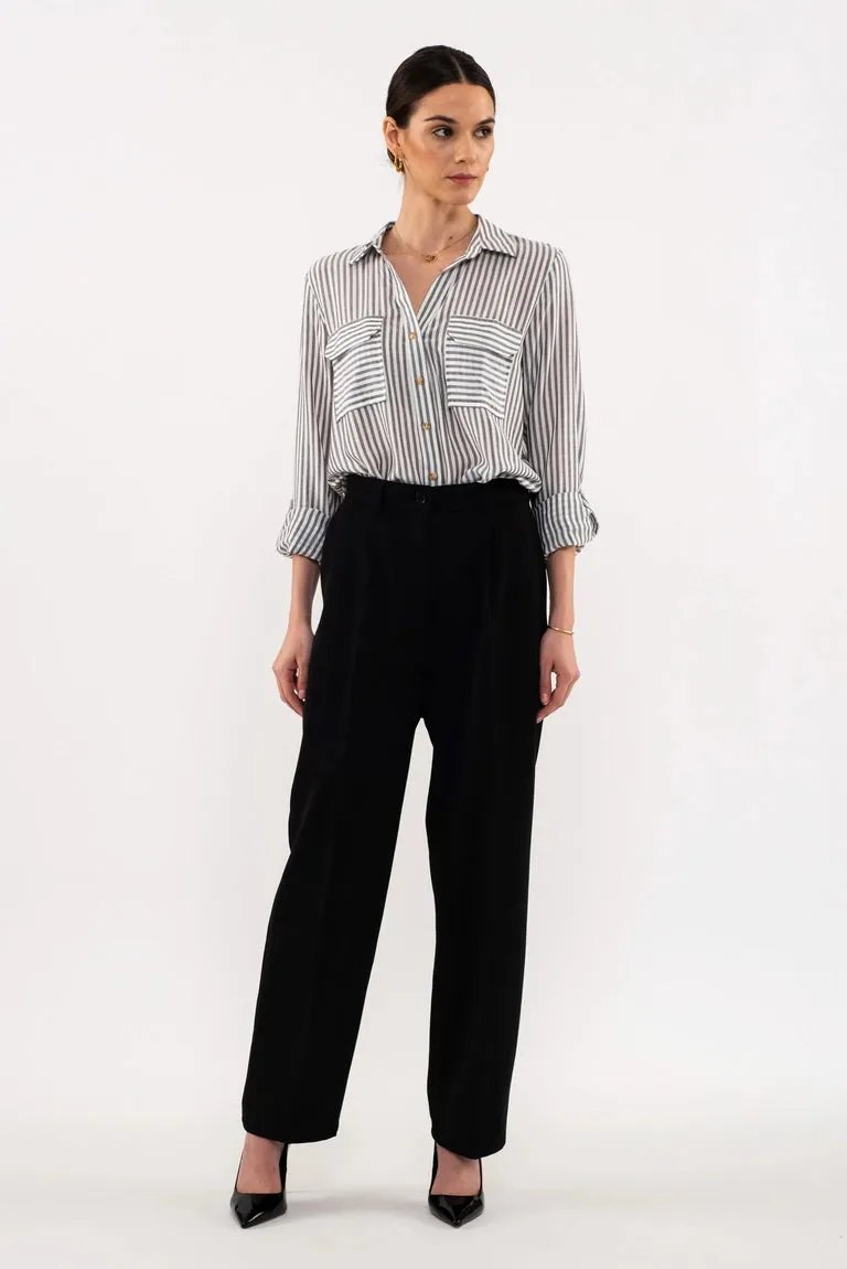 Macey Button Up Shirt Blouse