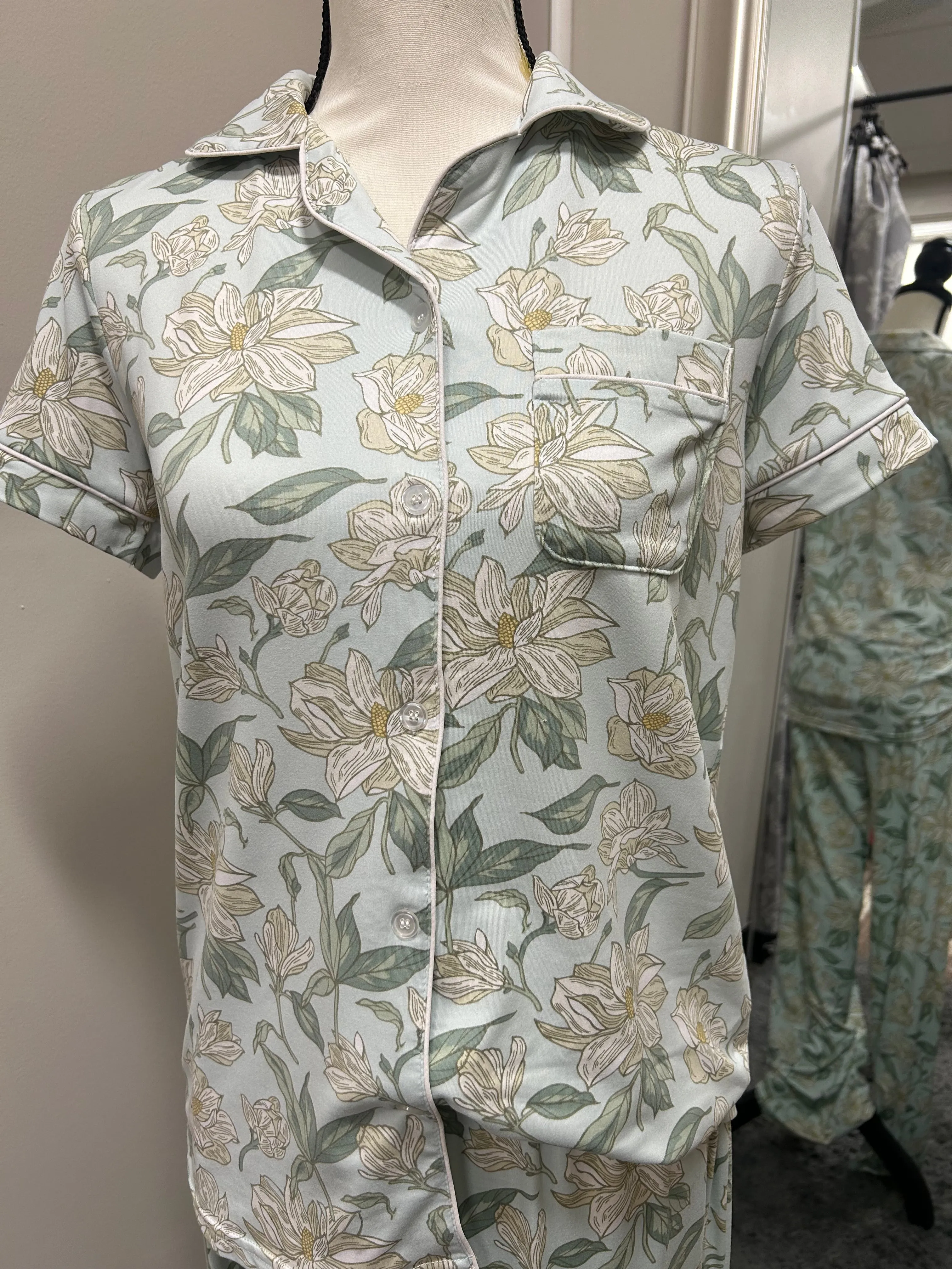Magnolia Button Up Sleep Shirt