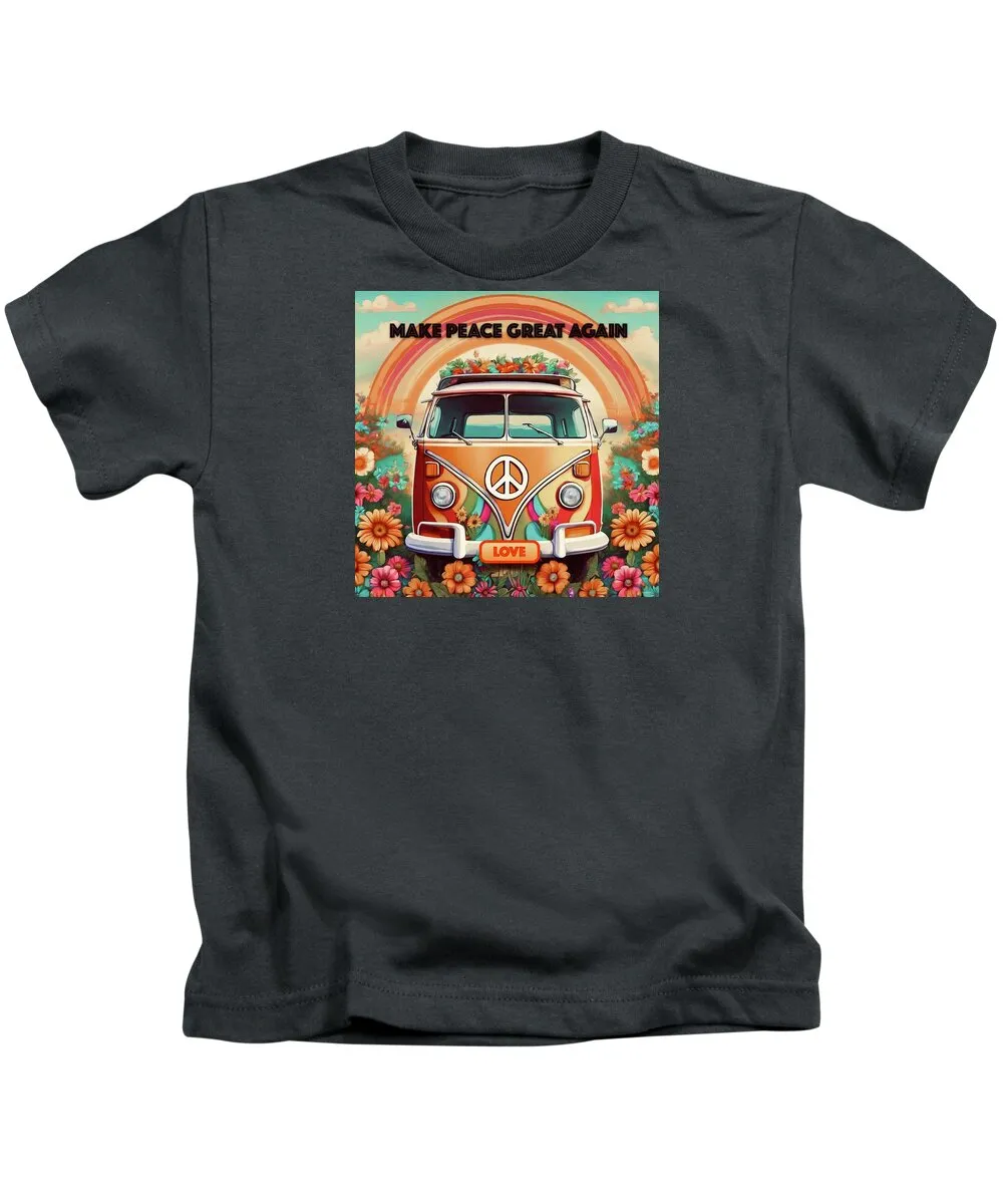 MAKE PEACE GREAT AGAIN - Vintage Love Van - Kids T-Shirt