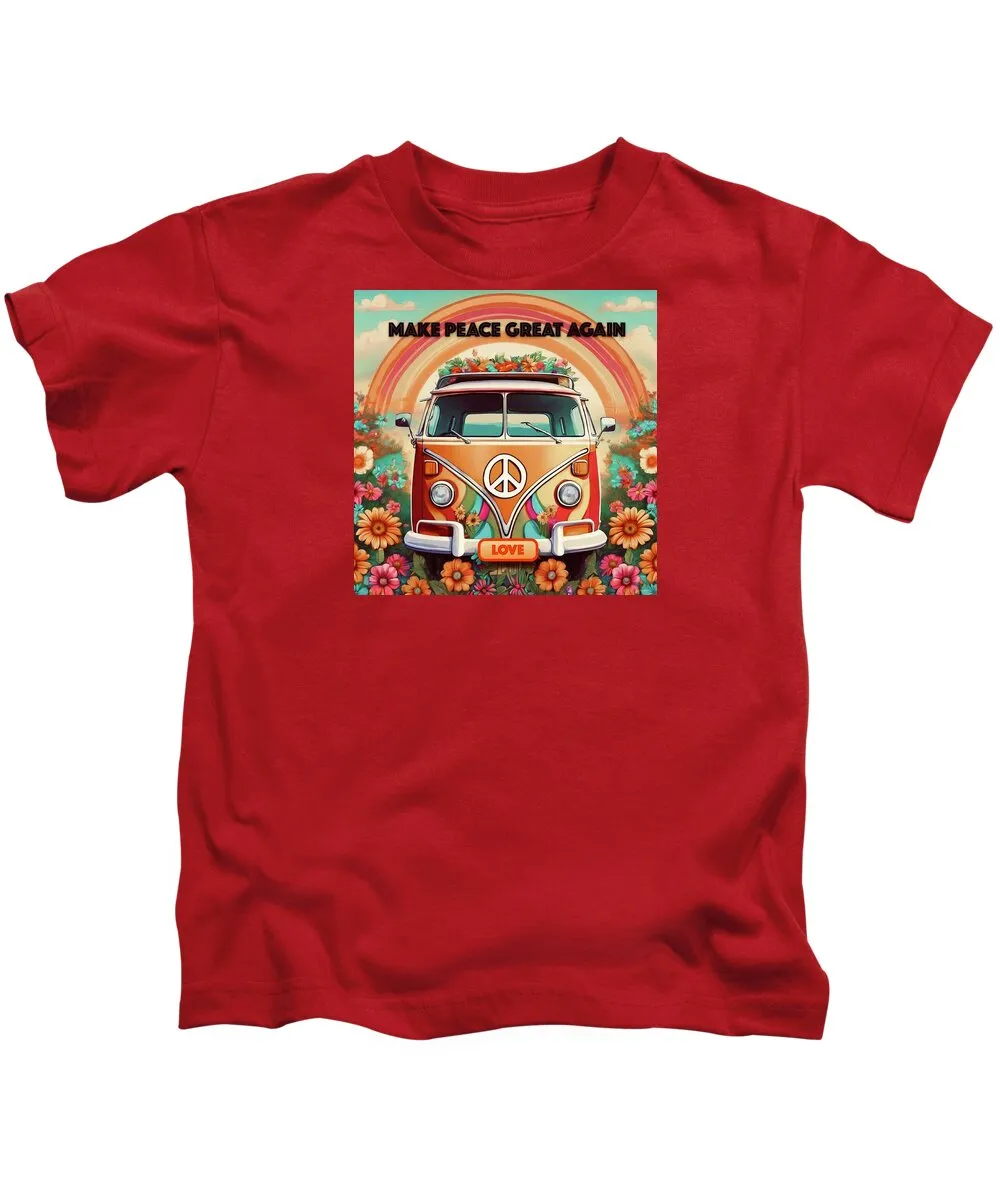 MAKE PEACE GREAT AGAIN - Vintage Love Van - Kids T-Shirt