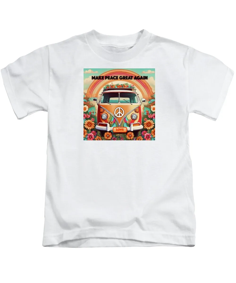 MAKE PEACE GREAT AGAIN - Vintage Love Van - Kids T-Shirt