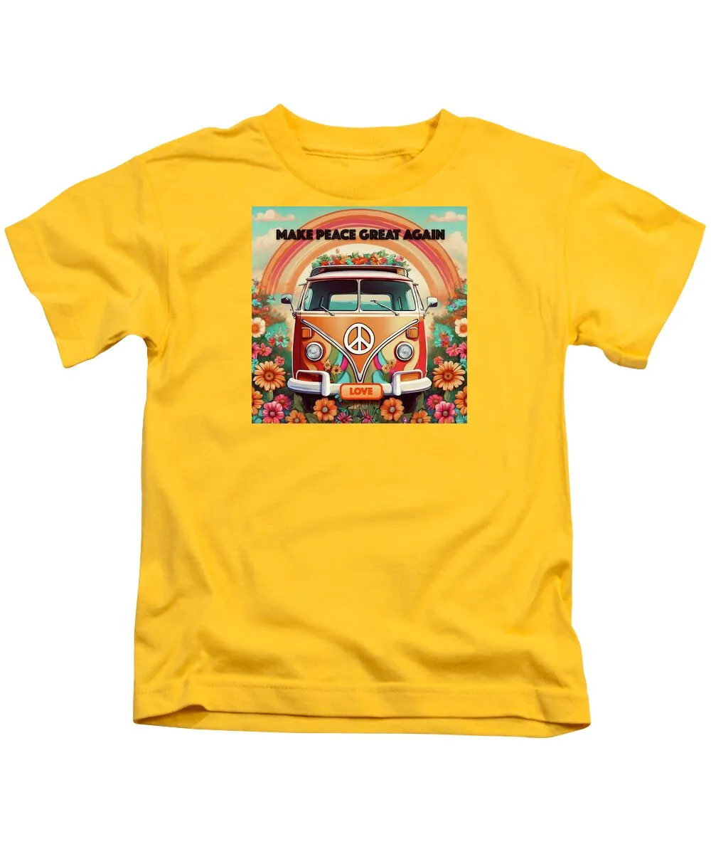 MAKE PEACE GREAT AGAIN - Vintage Love Van - Kids T-Shirt