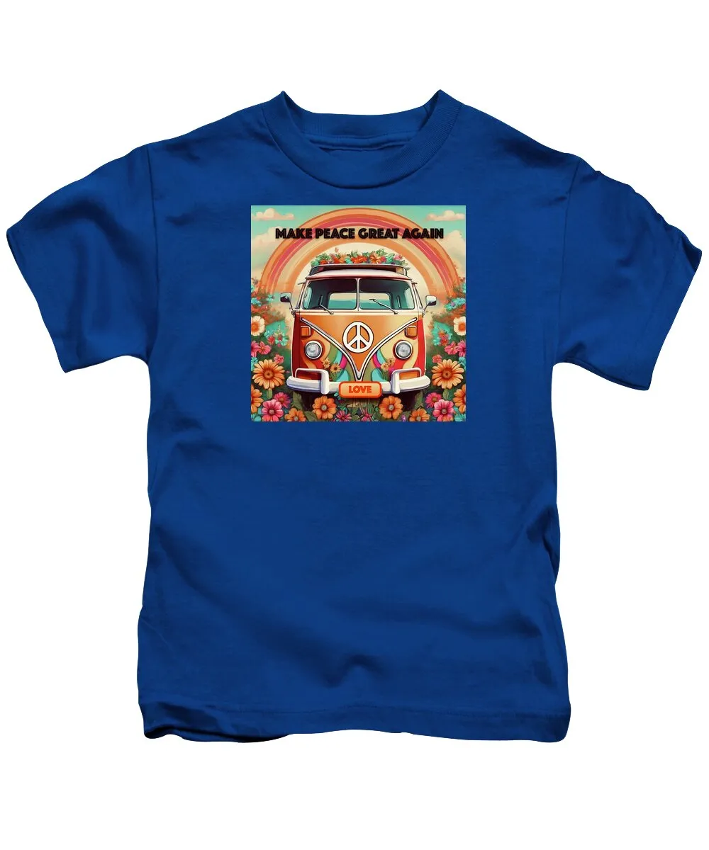 MAKE PEACE GREAT AGAIN - Vintage Love Van - Kids T-Shirt