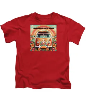 MAKE PEACE GREAT AGAIN - Vintage Love Van - Kids T-Shirt