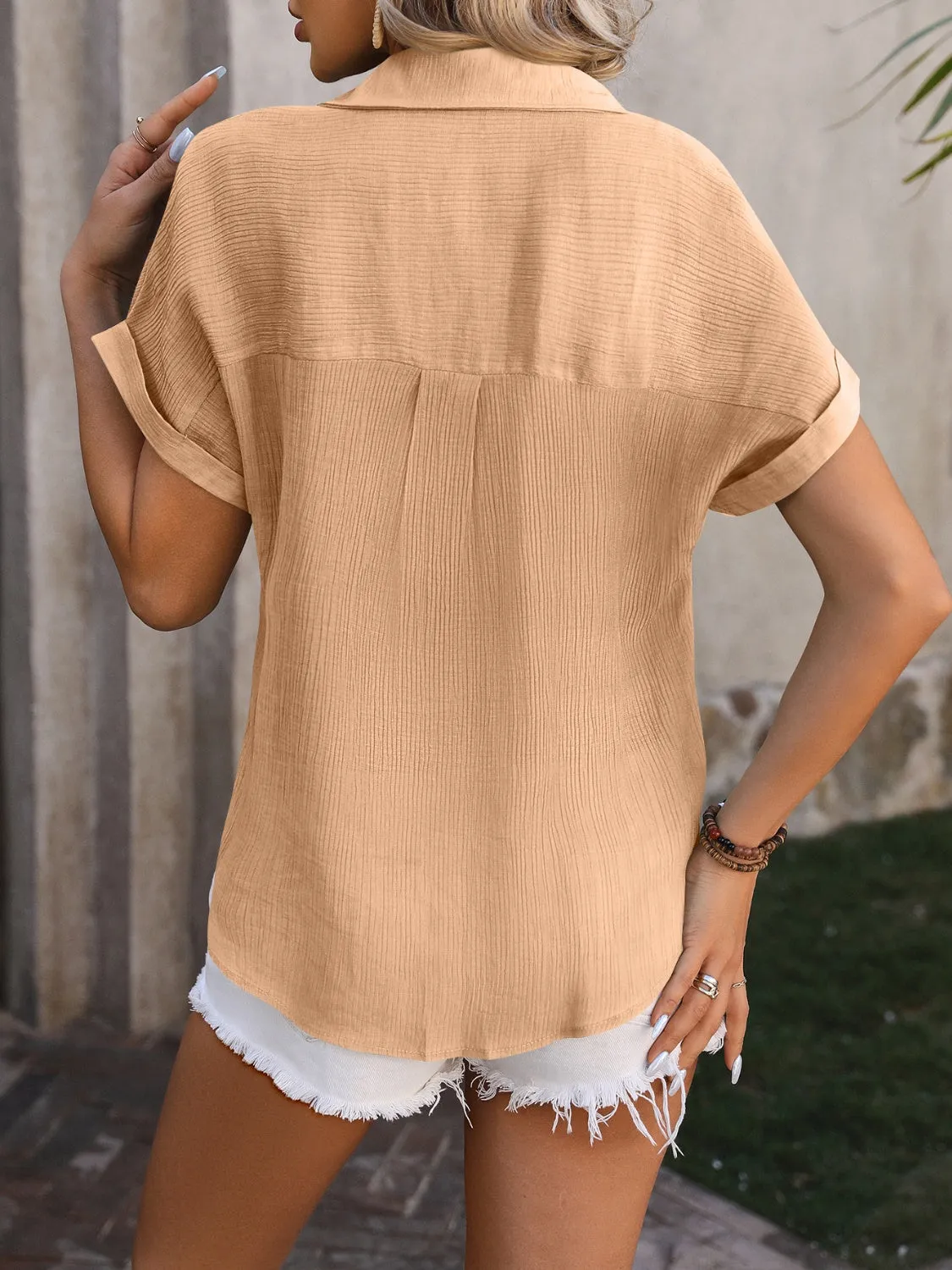 Mandy Button Up Short Sleeve Shirt - Online Exclusive