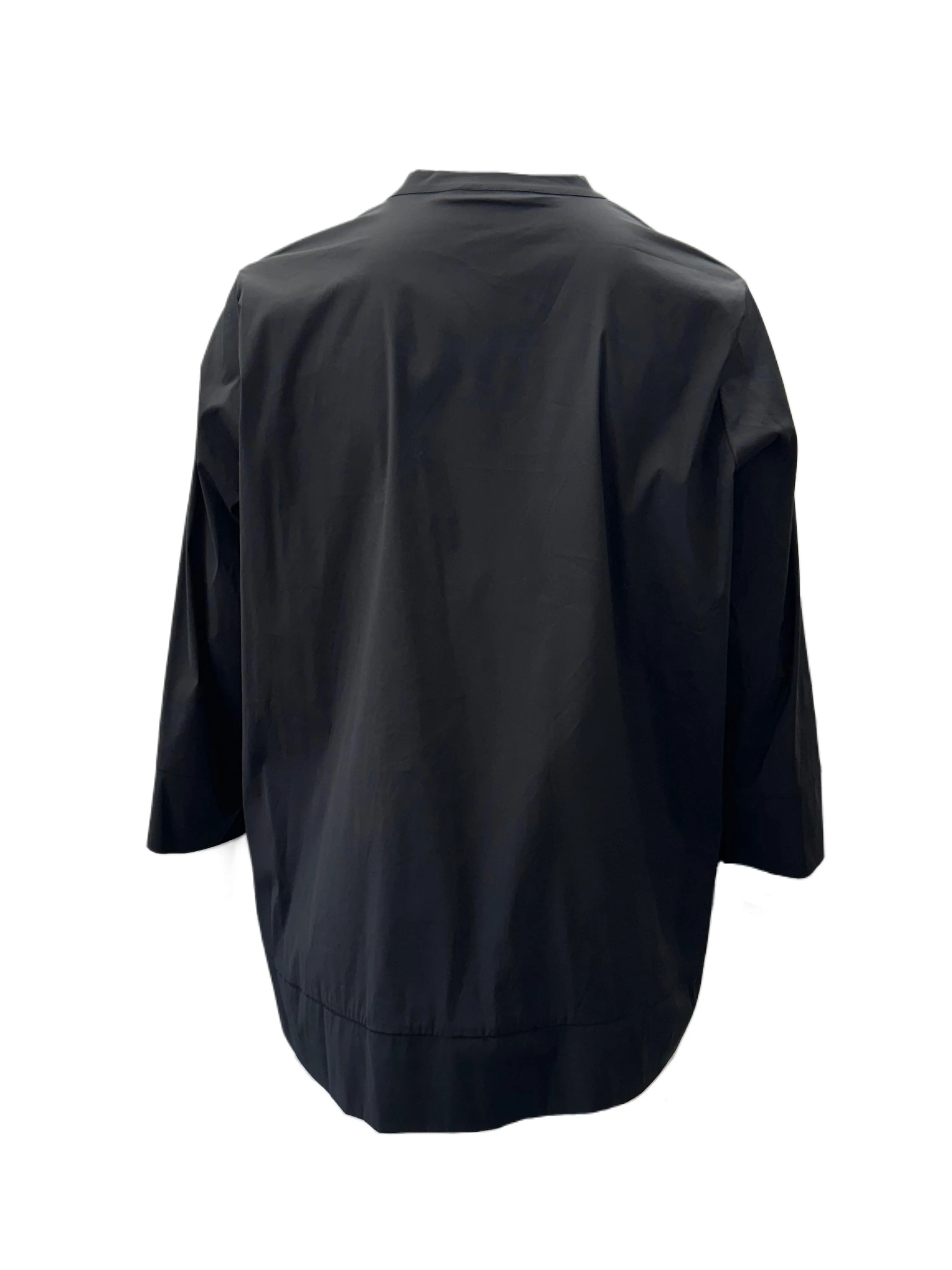 Marina Rinaldi Women's Black Barbara Button Down Shirt NWT