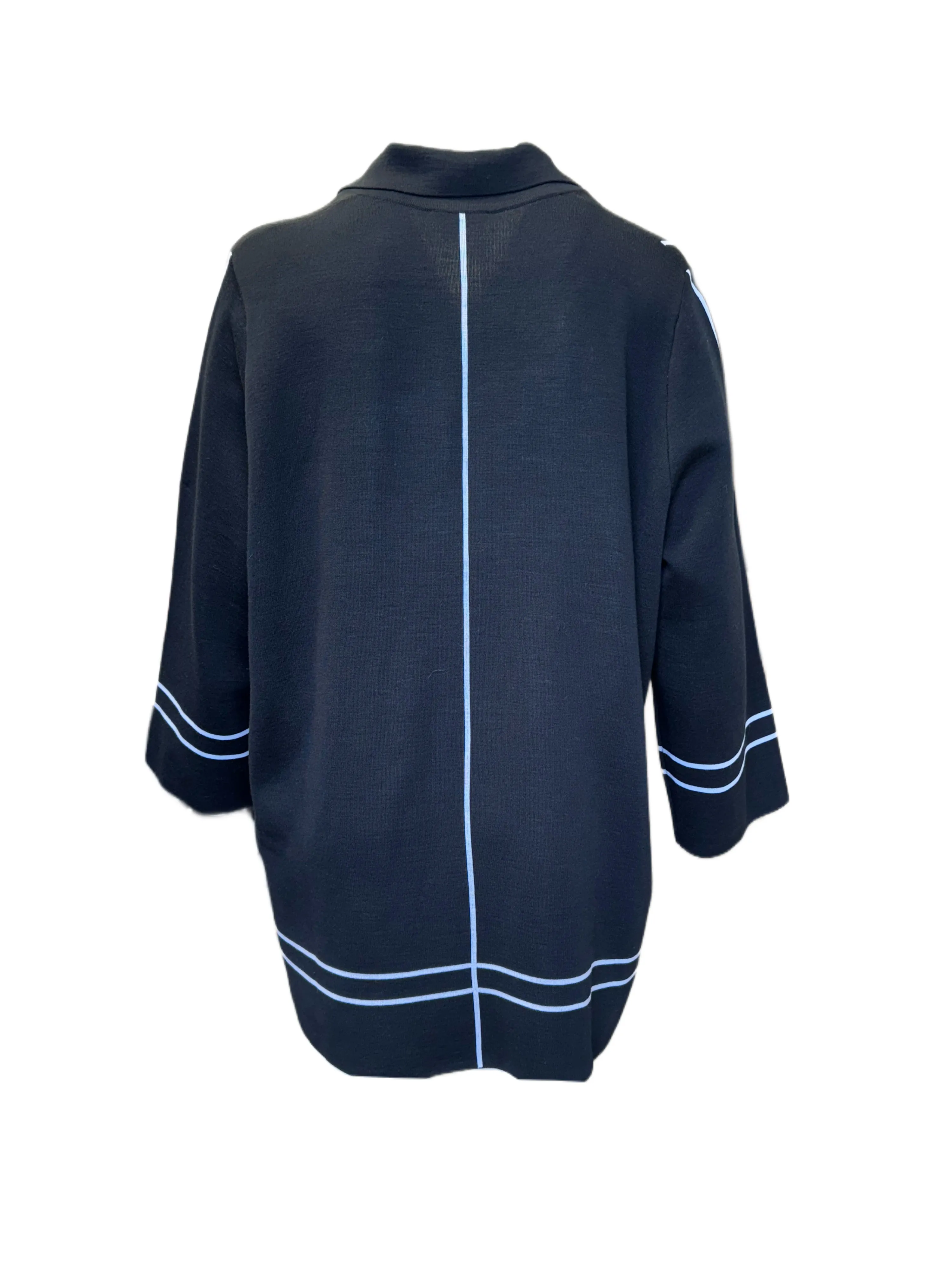 Marina Rinaldi Women's Black Micron Button Closure Cardigan NWT