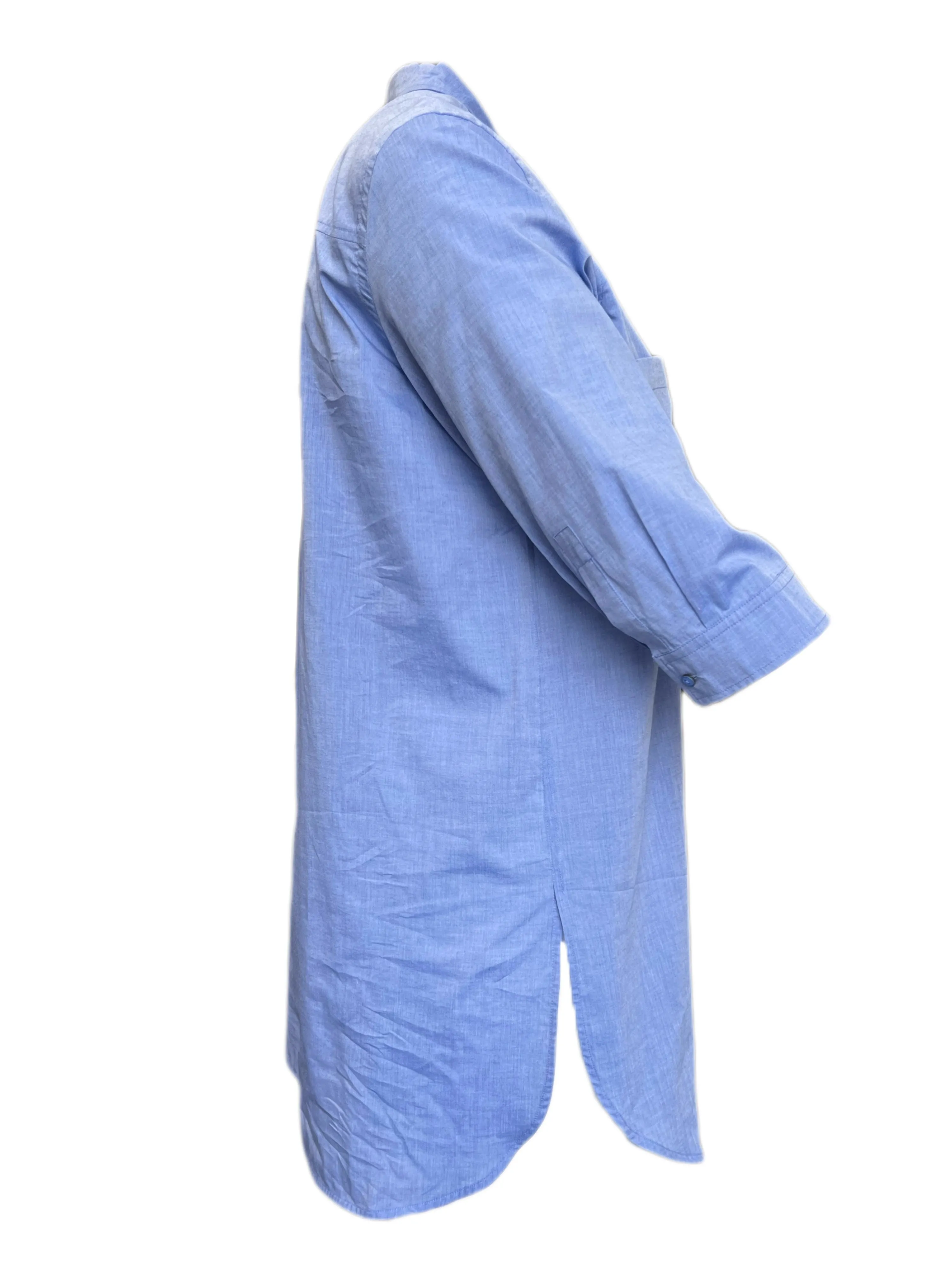 Marina Rinaldi Women's Blue Fiacre Button Down Cotton Shirt NWT