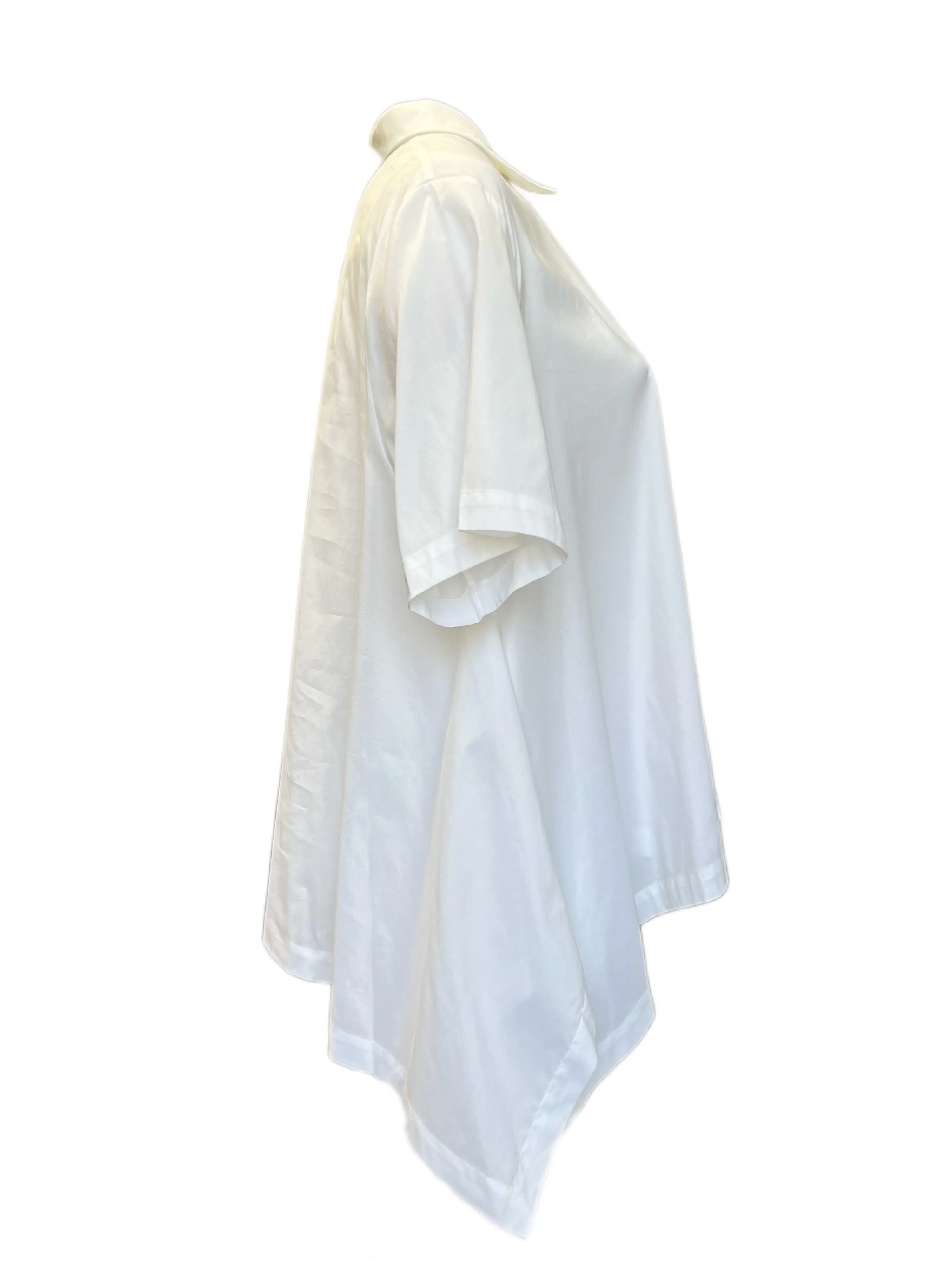 Marina Rinaldi Women's White Fiorino Button Down Shirt NWT