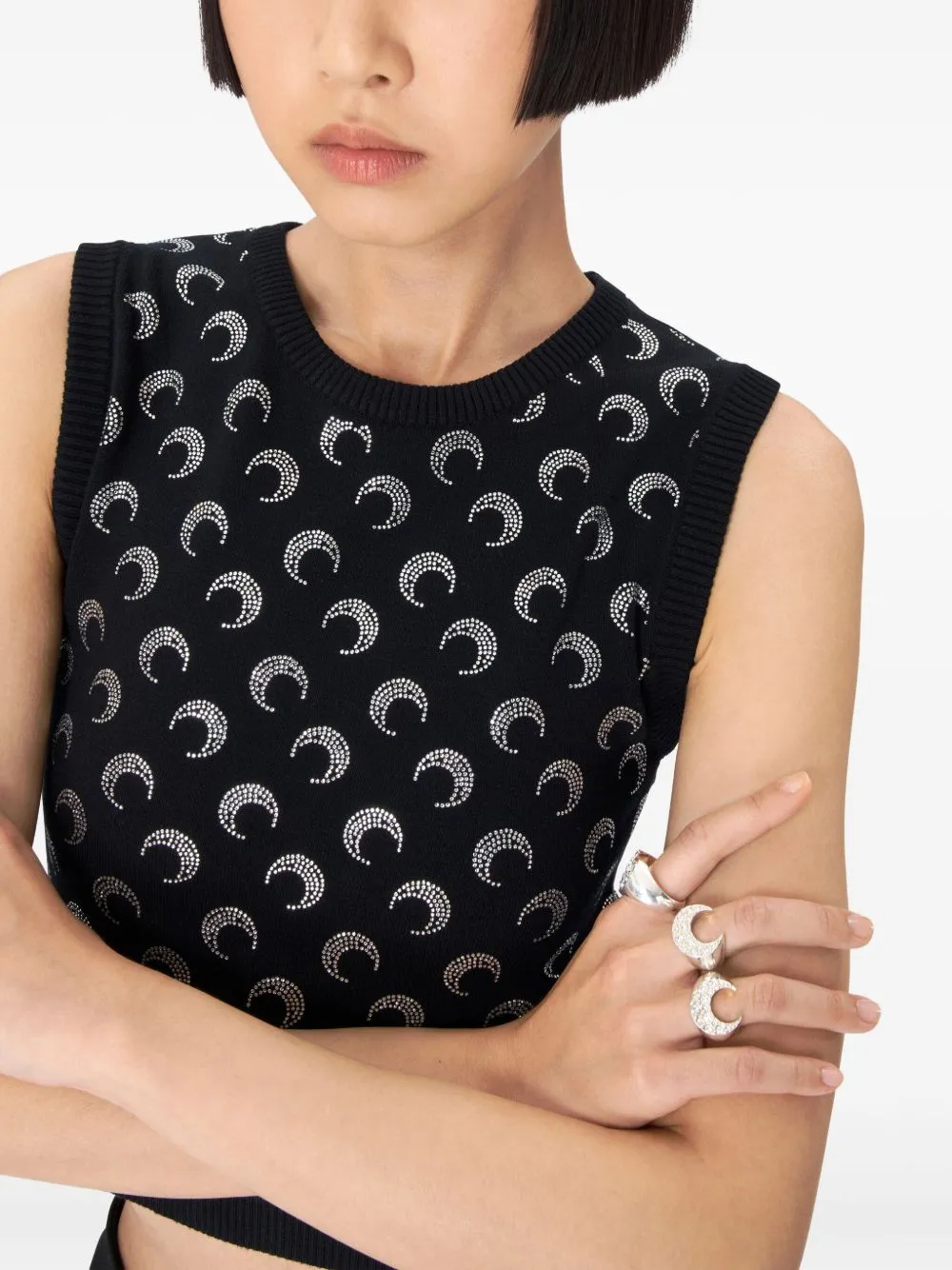 Marine Serre Moon Strass Vest