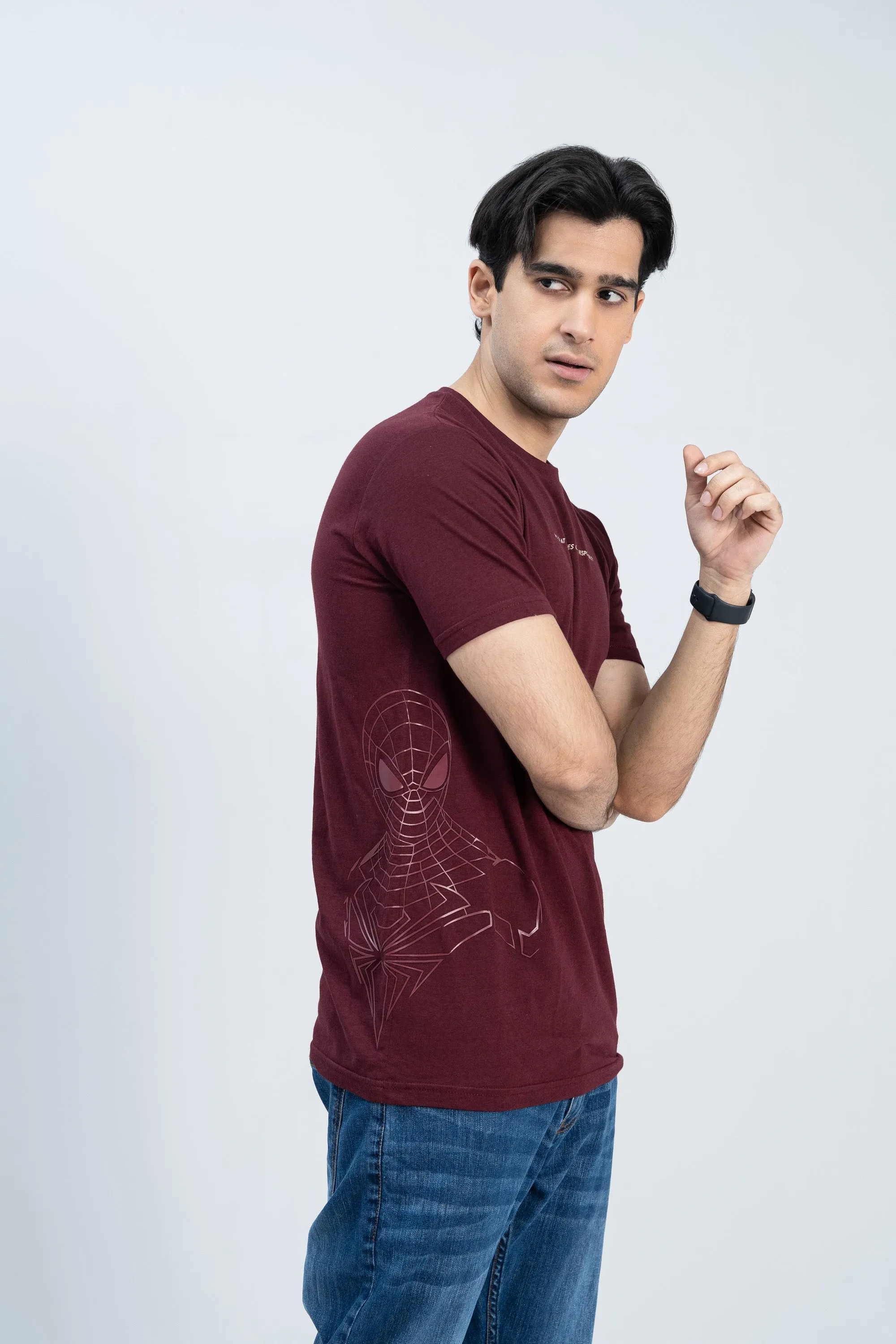Maroon Cotton T-Shirt