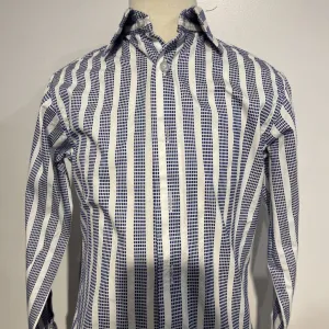 Marsha De Arriaga Blue Striped Shirt