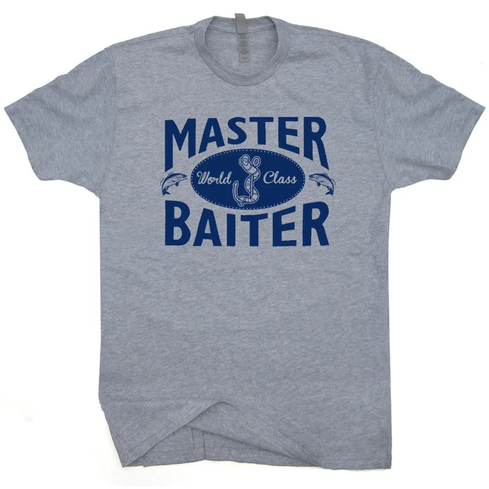 Master Baiter T Shirt Funny Fishing Saying T Shirt Offensive T Shirt Slogan