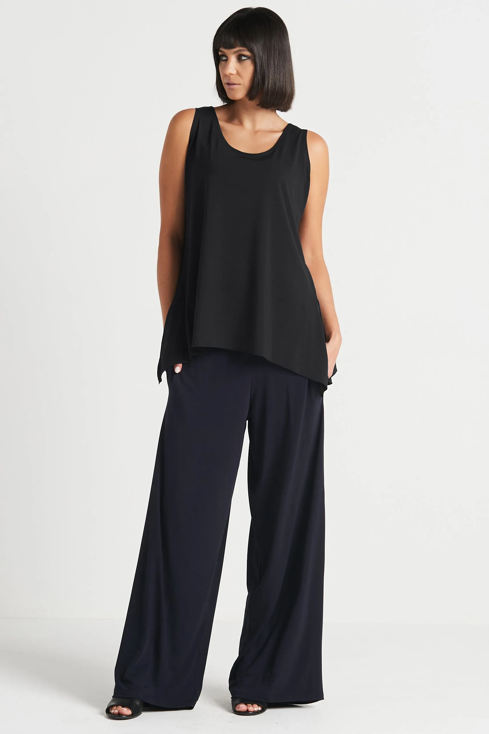 Matte Jersey Angular Border Tank