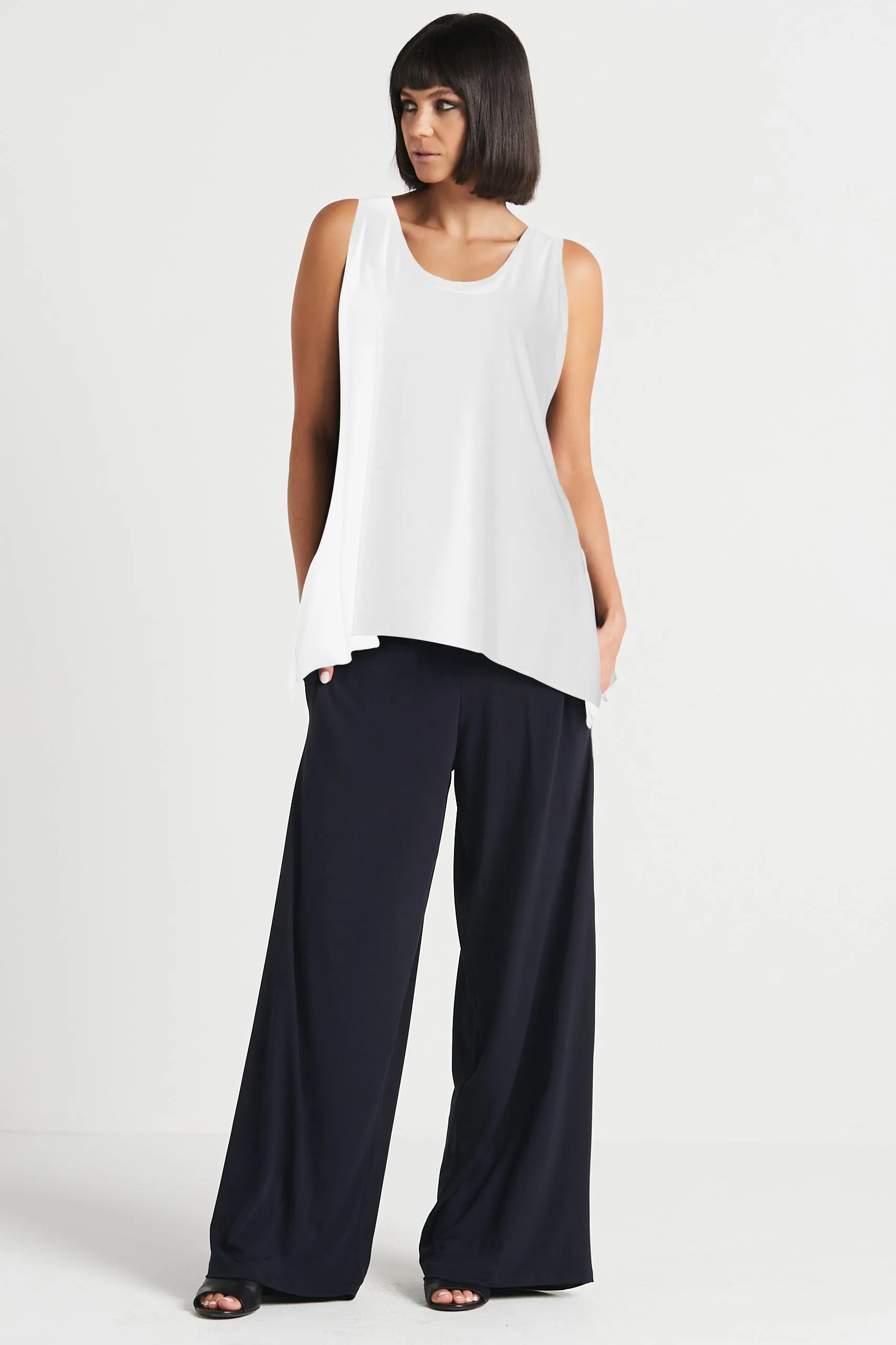 Matte Jersey Angular Border Tank