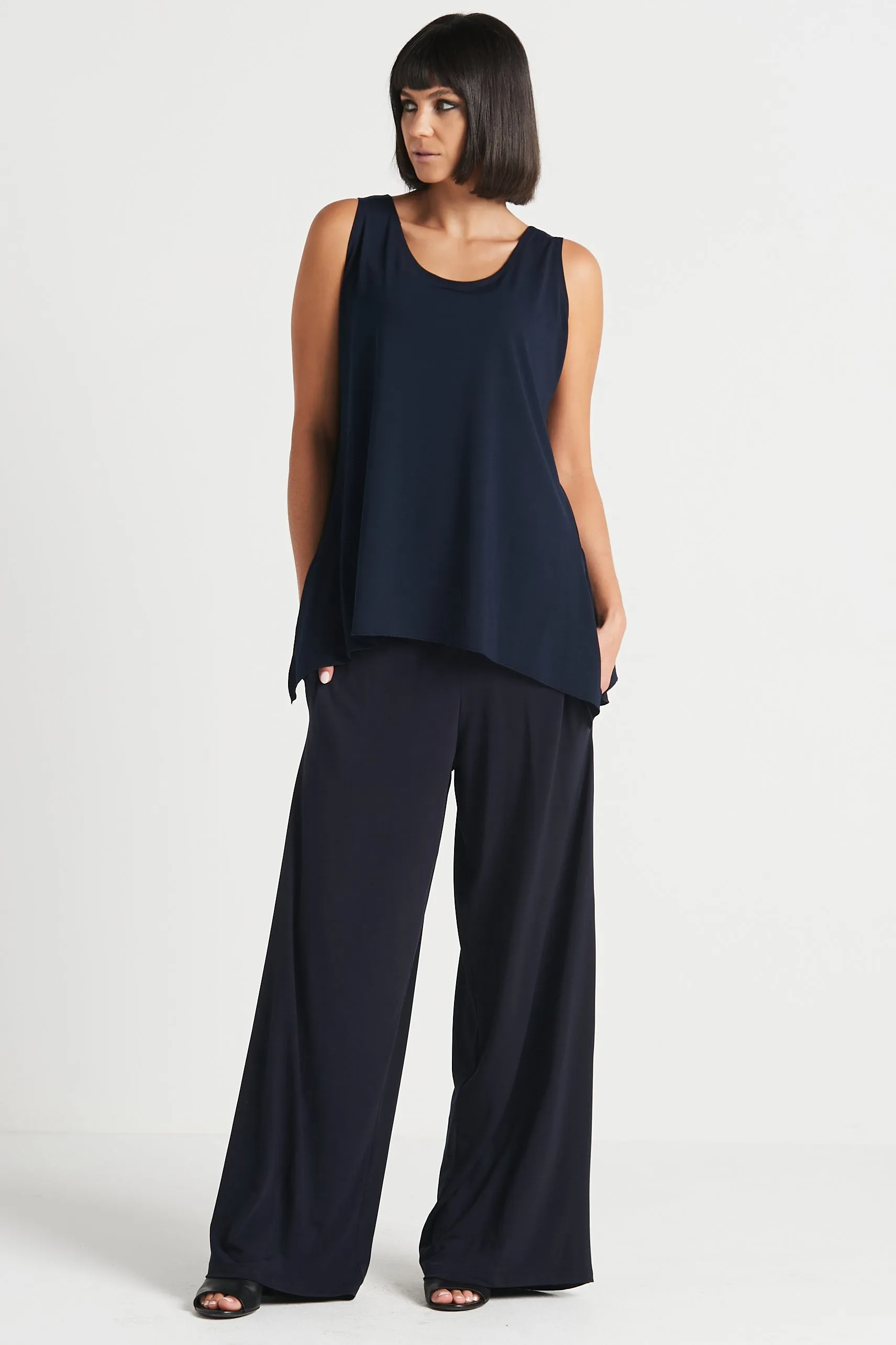 Matte Jersey Angular Border Tank