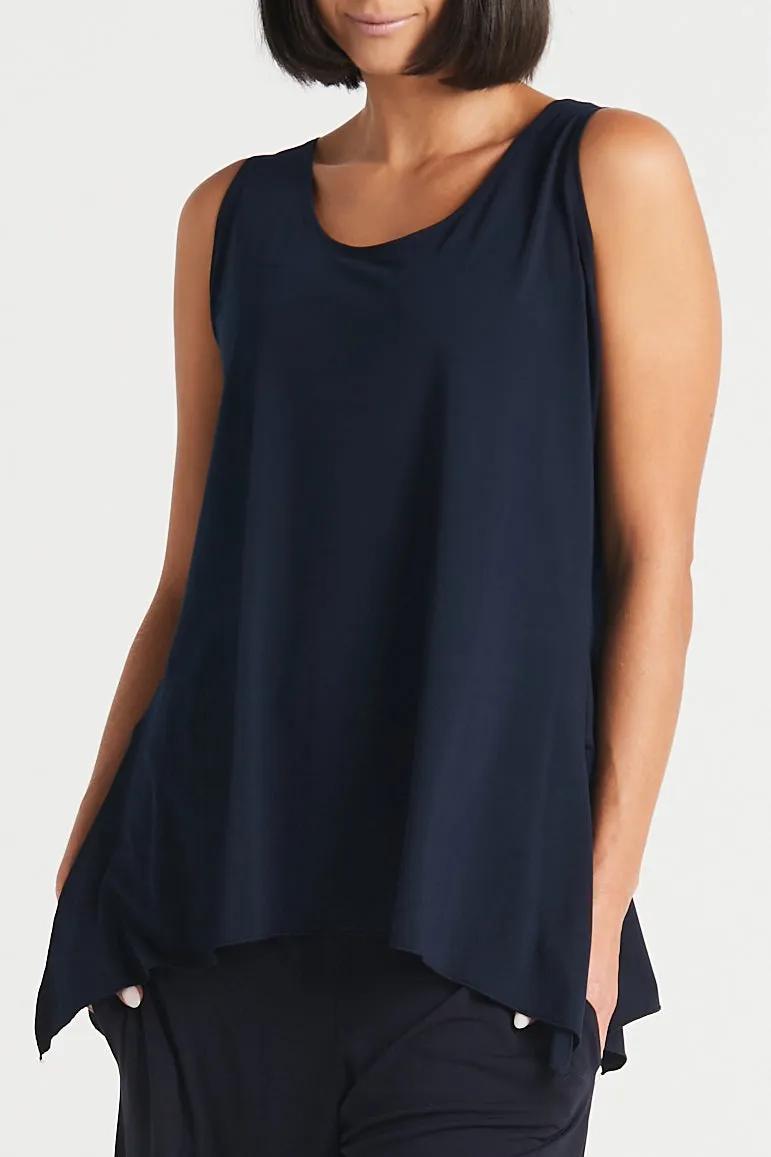 Matte Jersey Angular Border Tank