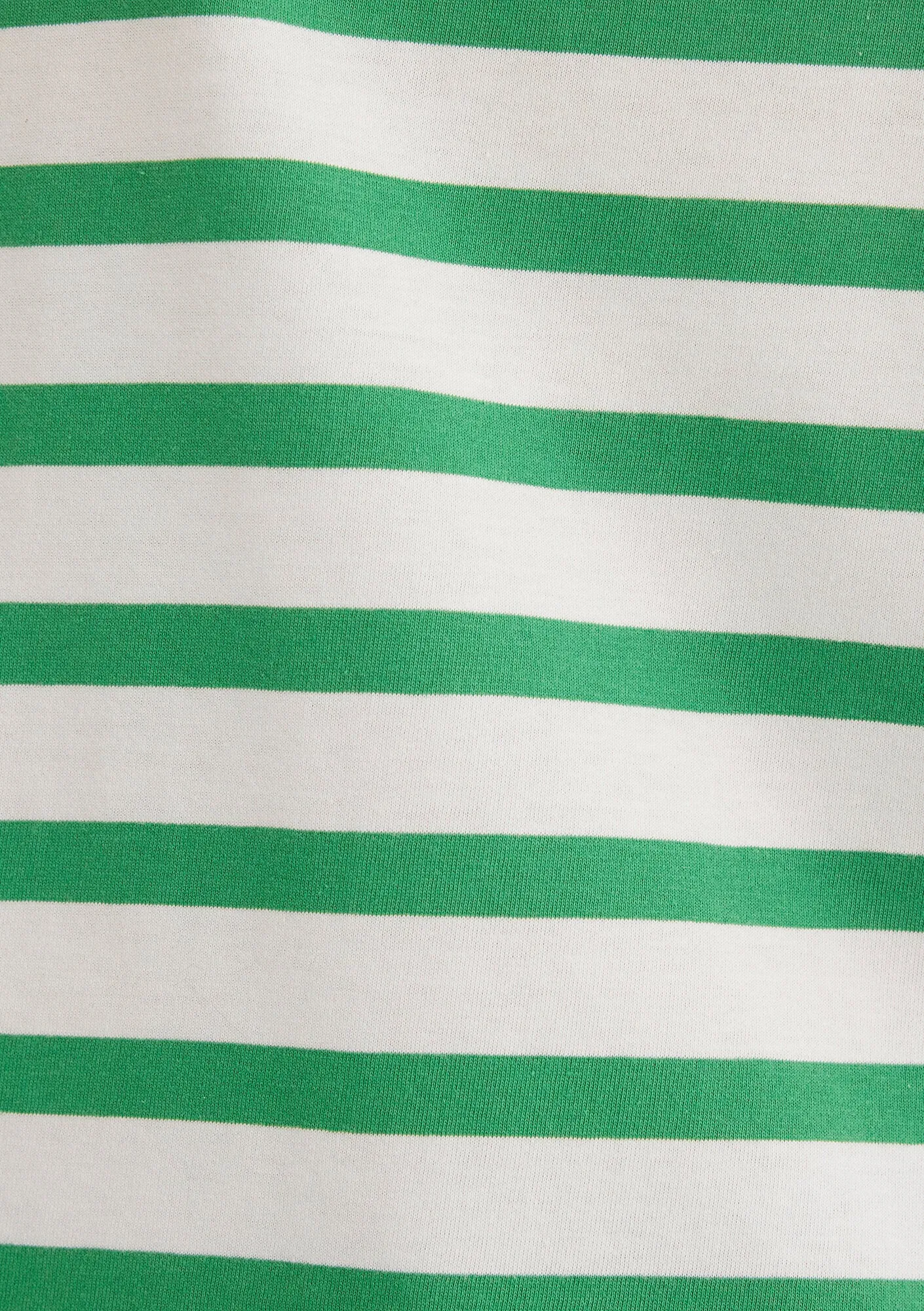 Mavi Logo Printed Green Striped T-Shirt