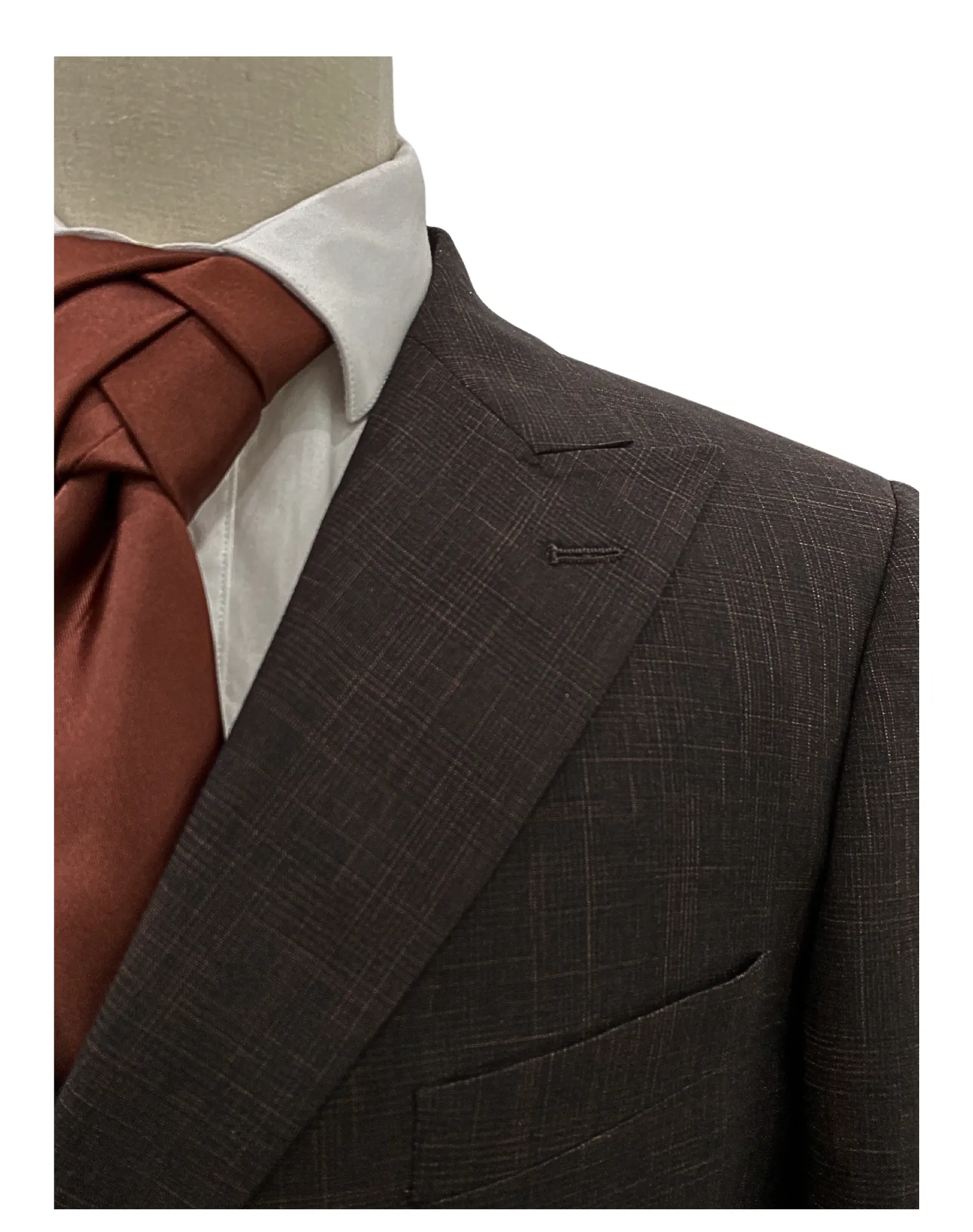 Mazari Double Breasted Modern Fit Suit - NYC Dark Brown 2336