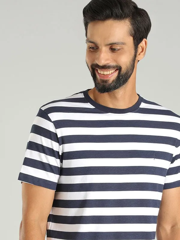 Men Striped Crew Neck T-Shirt