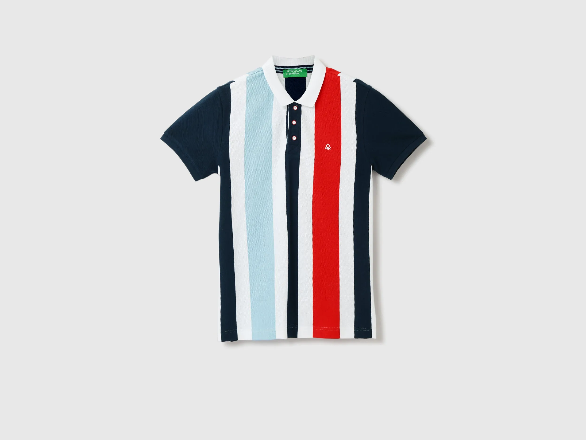 Men Striped Polo Collar T-Shirt